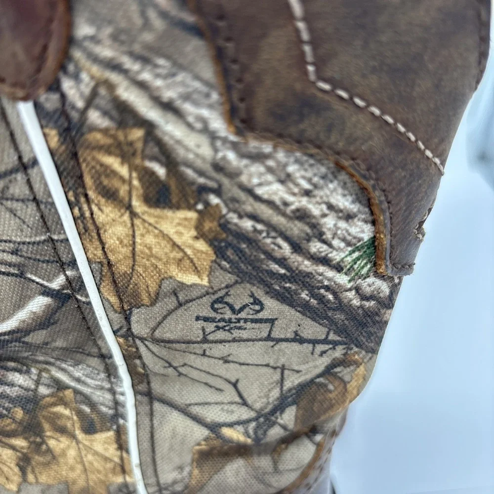 Justin Gypsy Brown  Camo Leather Women's Cowgirl Boots Size 6.5 B